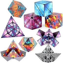 Sawkirp Darshraj Pack of 1 Piece 72 Transformation Galaxy Pattern Infinity Cube, Triangle Puzzle Set, Geometric Origami Fidget Toys, Multi-Color-image-4