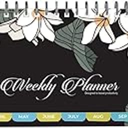 Amazon Basics Weekly Planner | Hard Back Cover | 53 Weeks | Undated | Re-Attachable Monthly Calendars for Home Office Work | Weekly Appointment Book | Ideal for Home, School, and Office-52
