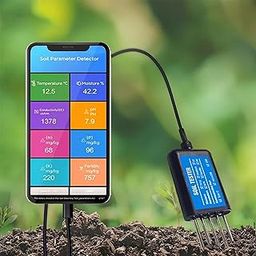 LABART Professional 8 in 1 Soil Tester Temperature Moisture EC PH NPK Soil Sensor Portable USB Type-C for Agriculture with Android App inbuild-image-44