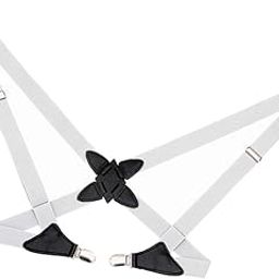 Fashion Men Women Adjustable Pants X-Back Suspenders with 4 Clips White | Clothing Shoes & Accessories | Mens Accessories | Suspenders Braces-image-73