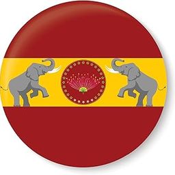 Thanga Thalapathy Vijay I Tamilaga Vettri Kazhagam I TVK I TVK Flag I Pin Badge Multicolor-picture-18