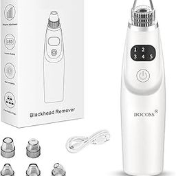 Docoss Ultrasonic Black head Remover Tool -Rechargeable White heads & Blackhead Removal Machine for Nose with 5 Suction Levels and Probes, Pore Cleansing Machine for Skin Lifting & Brighter Face-11