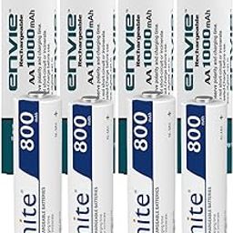 Envie Rechargeable Batteries AA & AAA Combo Ready to Use Envies 1000mAh AA & 800mAh 4PL Battery Low Self Discharge, Pre-Charged (Pack of 4 Each)-23