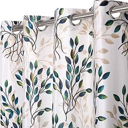 GRIHSHOBHA Polyester Long Crush Light Filtering Plain Window Room Darkening Thermal Insulated Window Door Curtains Parde for Bedroom, Living Room Home Decor Parda, 6 Feet Long, Aqua, Set of 2-image-7