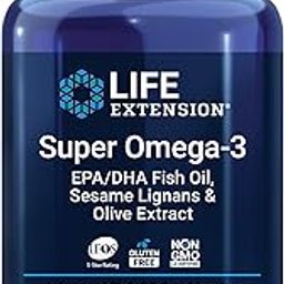 Life Extension Super Omega-3 EPA/DHA with Sesame Lignans & Olive Fruit Extract, 60 Soft Gels-image-87