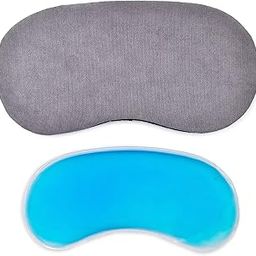 SONEEV MART (PACK OF 1) Eye Mask For Sleeping Men Women With Cooling Gel For Night Deep Sleep, Dark Circles, Puffy Eye's, Dry Eyes And Eye Fatigue (GREY)-37