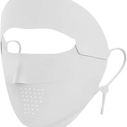 SANNIDHI® Face Mask Sun Protection Mask, UPF 50+ Full Face Cover for Women, Ice Silk Sun Protection Face Mask, Fashion Breathable Cooling Biker UV Face Mask with Removable Forehead Piece (Grey)-image-75