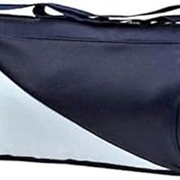 JAIS BOY Sports FCM Leather Duffle Gym Bag for Men and Women for Fitness - Bag Size 44cm x 23cm x 23cm - Color Blue-28