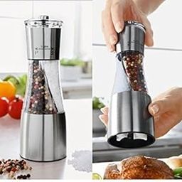 Stainless Steel Salt and Pepper Grinder (Silver, Small)-image-98