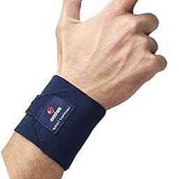 omtex Adjustable Velcro Elasticized-Fabric Wrist Support, Men's Free Size (Navy Blue)-picture-17