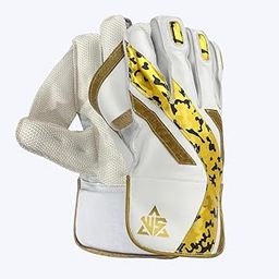 WHITEDOT SPORTS Helix Cricket Wicket Keeping Gloves, Premium Leather, Gold Camo Design, Adult Size (Youth/Medium)-image-30