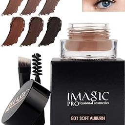 COSLUXE IMAGIC Eyebrow Gel Brow Pomade Set Waterproof, Tinted Brow Cream with Brush, High-pigmented 24 Hour Wear, Longlasting Smudge Proof, Eyebrows Gel Brow for Women (E06 EBONY)-image-8