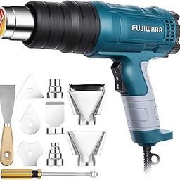 Heat Gun, Variable Temperature, 120°F - 1020°F Professional Heat Gun with 4 Nozzle Attachments for Stripping Paint, Shrinking PVC/Wrap, Mobile Phone Repairs, 2000W (2 Temp Setting)-image-22
