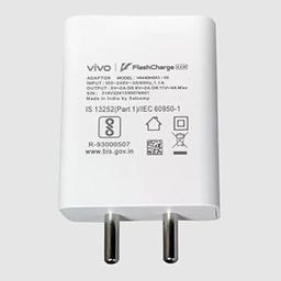 Original Flash Charger 44W Adapter USB Type Compatible with Vivo & Iqoo Z6/Z6 44W/Z6 Lite 5G/T1/Neo 6/Z7/Z7 Pro/V23/V23E/V23 Pro/V25/V25E/V25-10