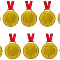 Swastik Enterprises Winner Medals for Kids and Adults – Award Medals with Ribbons for School, Sports Day, Competitions, Party Games (Set of 50)-image-58