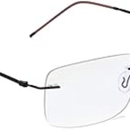 Rimless Progressive Multifocus Reading Glasses Blue Light Blocking No Line Multifocal Computer Readers for Women Men Unisex Rectangular Eyewear Titanium Lightweight-5