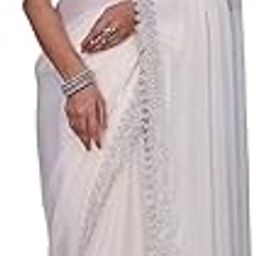 MAA CREATION Most beatiful Women's Soft Zimmy Choo Fandy Silk Saree With Hand Work Lace Boarder & With Unstitched Blouse-image-50