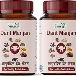 SHREEJA Dantamanjan | Reduces Inflammation & Swelling, Whitens Teeth - Natural Dental Care for Oral Health | 100 gm | 2 Pack |-19
