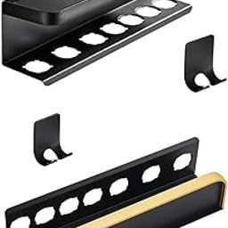 MERISHOPP Hair Styling Tool Storage Organizer Stick Stand Dryer and Hair Curler Holder Black and gold |Health & Beauty | Hair Care & Styling | Hair Dryers-image-5