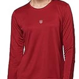 DOMIN8 Gym Tshirt for Women | Regular Fit Tee for Girls | Gym Tshirt for Women Workout | Maroon-image-7