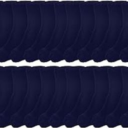mukhaksh Women's Office Wear Compact Combed Cotton Solid Color Ankle Length Socks|Summer School Wear Plain Ankle Socks for Girls (Free Size) Navy Blue, Pack of 12 Pairs-picture-6