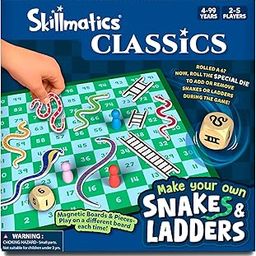 Skillmatics Snakes & Ladders - Magnetic & Customisable Board Game with a Twist, Classic Strategy Game for Family Game Night, Travel Toy & Gift for Boys, Girls, Teens & Adults, 2-5 Players-image-24