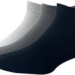 Men'S Cotton Ankle Length Socks (Pack Of 3) - Black, Dark Grey, White-image-96