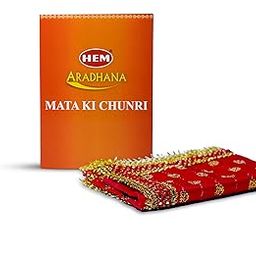 HEM Devi MATA Chunari – Red Puja Chunri with Designer Border Fabric for Religious & Kanya Pujan Rituals | Sacred Chunri for Ceremonies | 76.2 x 25.4 cm-image-46