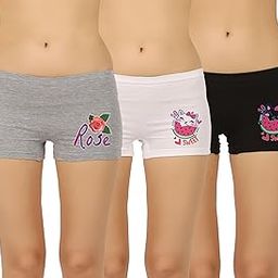 Women Regular Multicolor Printed Cotton Boyshorts/Panty (Pack of 3)-image-51