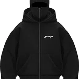 be savage Balaclava Zipper Hoodie for Men Heavyweight Ninja Hoodies for Men-picture-10