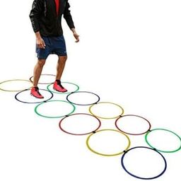 Layan Sports Plastic Agility Ring Ladder | Track & Field Ladders | Set of 12, Multi-Colour-picture-20