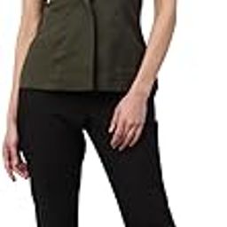 Cotton Blazer for Women | Single-Button Closure | Sleeveless | Classic Notched Lapel Collar | Fully Lined | Stylish & Lightweight | Ideal for Business Or Formal Occasions | Green-picture-9