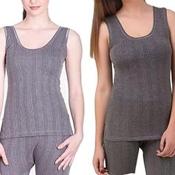 Kashvi Women's Stripe Thermal Sleeveless Spaghetti Upperwear Thermal Top Pack of 2-image-51