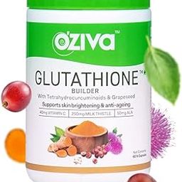 OZiva Plant Based Glutathione Builder | Glutathione Tablets for Skin Glow & Anti-Ageing | Sugar free, Antioxidant Glutathione supplements with Grapeseed, Vitamins C & E, Selenium, 60 Veg Capsules-image-6