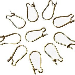 Excellentcrafts Kidney Hooks for Earring Jewellery Making (Pack of 25 Pairs) (10x18mm, Gold)-image-27
