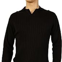 Men's | Striped | Full Sleeve | Regular Fit | Cotton Blend | Polo Collar | Casual Tshirt-image-73