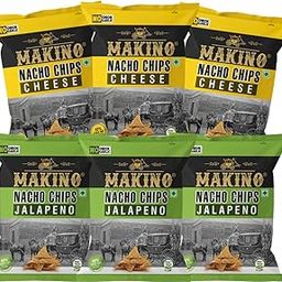 Makino - Jain No Onion No Garlic Nacho Chips Flavour of 60 Gram | Jalapeno | Cheese | Tortilla | Healthy | Tasty Savoury Snack | Delicious Nacho Chips | Low Calorie - Pack of 6-image-55