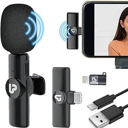 ULTRAPROLINK Omnidirectional Wireless lavalier Microphone | Lapel Wireless Colllar Mic|Noise Cancellation | for YouTube, Live Streaming, vlogging |Supports Type C Android, iPhone|UM1191-1|Sonic|Black-21