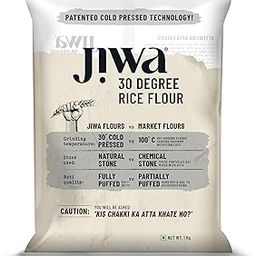 Jiwa 30 Degree Rice Flour/Atta| Patented Cold Pressed Flour | Slow Ground | Puffed Soft Rotis | Chawal Ka Atta| Gluten Free | 1 kg-image-60