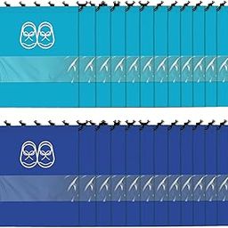 kuber industries Pack of 24 Travel Shoe Organizer | Storage Bags | Travel Carrying Bag | Storage Organizers Set | Shoe Cover with Transparent Window | Shoe Dori Cover | Sky & Royal Blue-picture-22