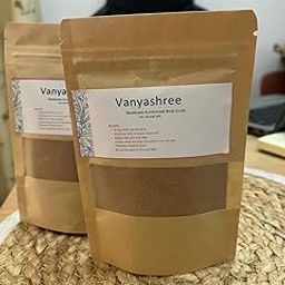 Vanyashree Handmade Kumkumadi Face & Body Scrub L Pack of 2 | Natural Exfoliator for Smooth, Soft & Radiant Skin | Hydrating & Detoxifying for Fresh, Clean Skin-4