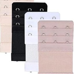 Bra Extender 3 Hooks, Rows Elastic Bra Band Hook Strap Extensions For Women, Pack Of 4 (LZ-032)-6