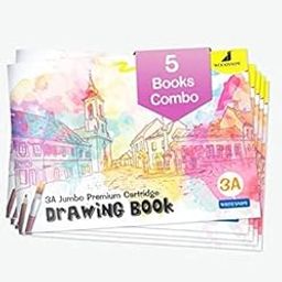 WOODSNIPE Drawing for Kids | 3A Size Drawing Books | 36 White Blank Drawing Pages | Sketch Books for Drawing, Colouring and Painting | Set of 5 Art Sketchbooks-11