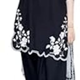 Designer Farsi Salwar Suit Set for Women 3-Piece with Heavy Embroidery Work and Sequence Detailing with Matching Dupatta and comfortable Salwar-Comfortable Fit-Perfect for Occasions.-image-48