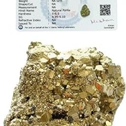 Crystu AAA Natural Certified Pyrite Rough Stone | Pyrite Stone Original | Pyrite Raw Stone | Pyrite Raw Cluster from Peru | Weight 250 gram-14