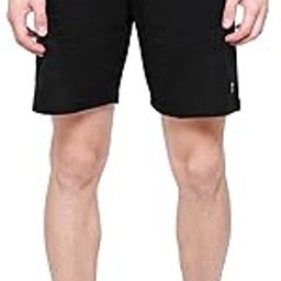 Men's Black Shorts with Side Pockets-image-49