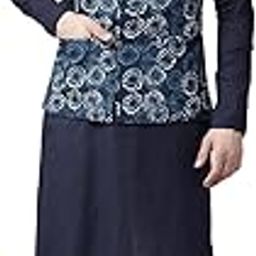 Men Blue & Beige Printed Pure Cotton Nehru Jacket-12