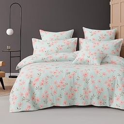 BSB HOME Premium Cloud Cotton Fitted Bedsheets with 2 Pillow Covers for King Bed | 300-320 TC | Size 78x72+10 Inches |White Pink | Soft, Durable and Deep Pocket 360 Fitted Sheet-image-78