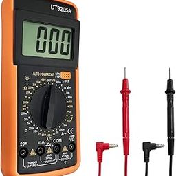 VMTRONIX - Digital LCD Multimeter AC DC Voltmeter Ohm Volt Amp Tester Resistance Capacitance Diode HFE Tester Auto Power Off DT9205A Multimeter High Accuracy-image-4