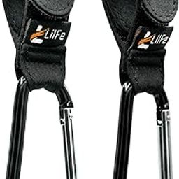 Lilfe Black Stroller Hooks-Pack 2-Strap,Clip Or Hang A Diaper Bag To Your Pram Or Buggy-8
